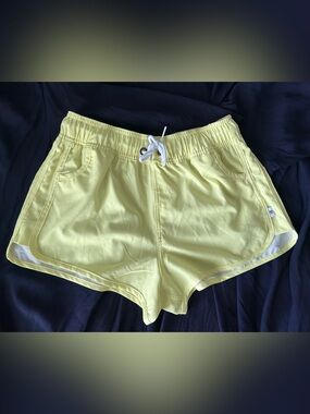 Yellow Women's Athletic Drawstring Shorts